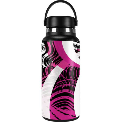 Pink and White Hipster Hydro Flask 32oz Wide Mouth Skin